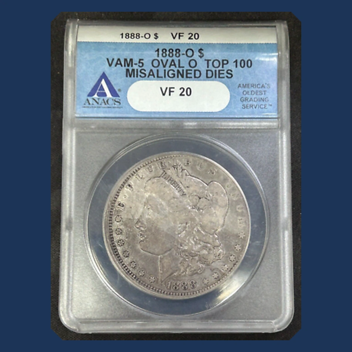 1888 Morgan Dollar: Misaligned Die