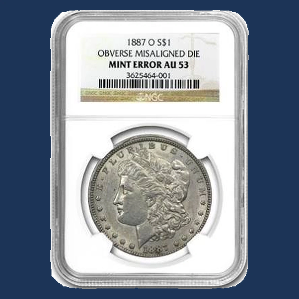 1887 Morgan Dollar: Misaligned Die