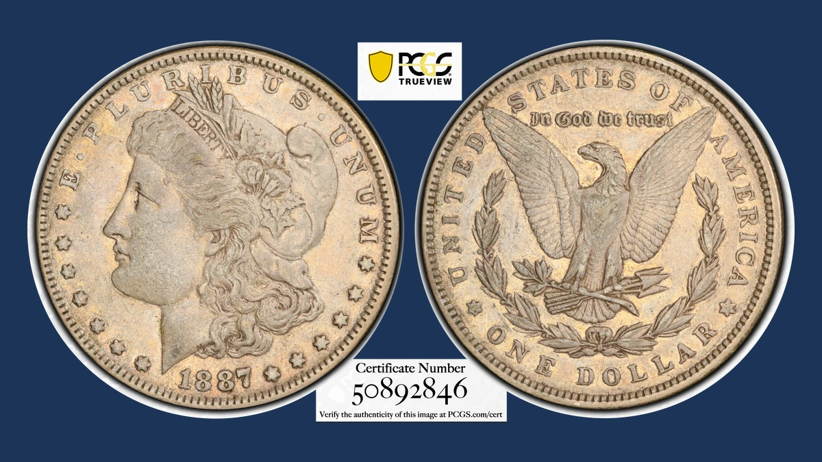 1887 Morgan Dollar: Rotated Dies