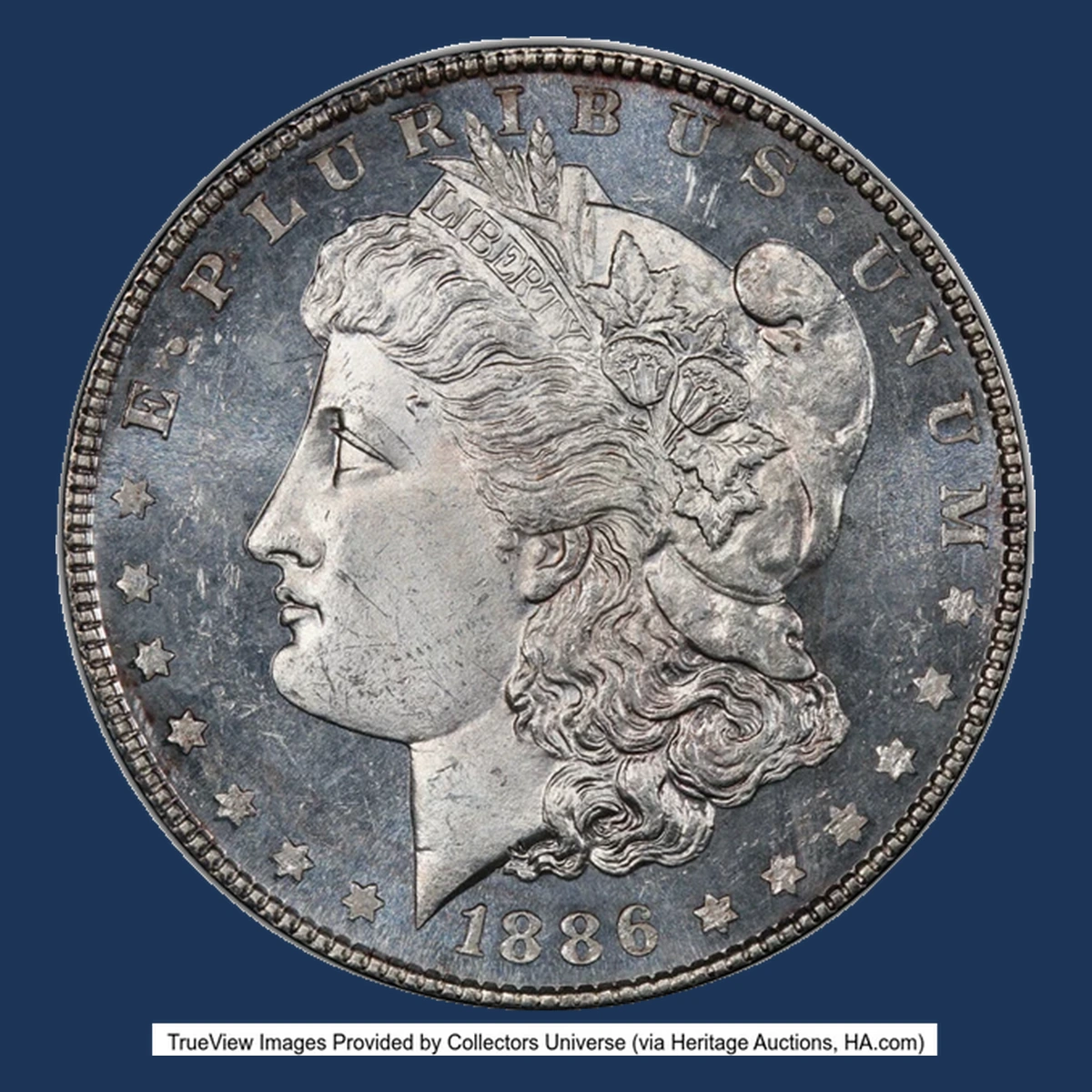 1886 Morgan Silver Dollar: Misplaced Date