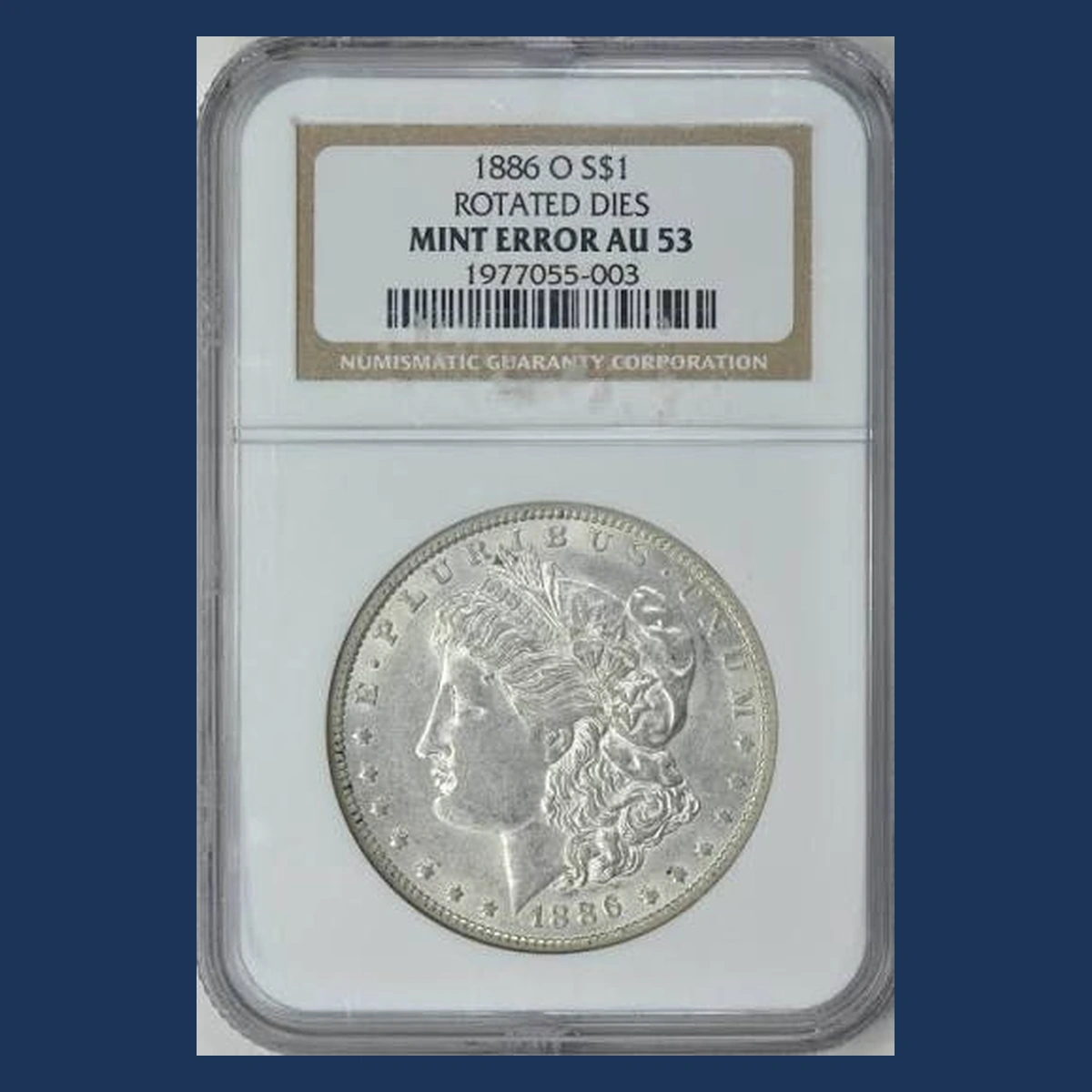 1886 Morgan Silver Dollar: Rotated Dies