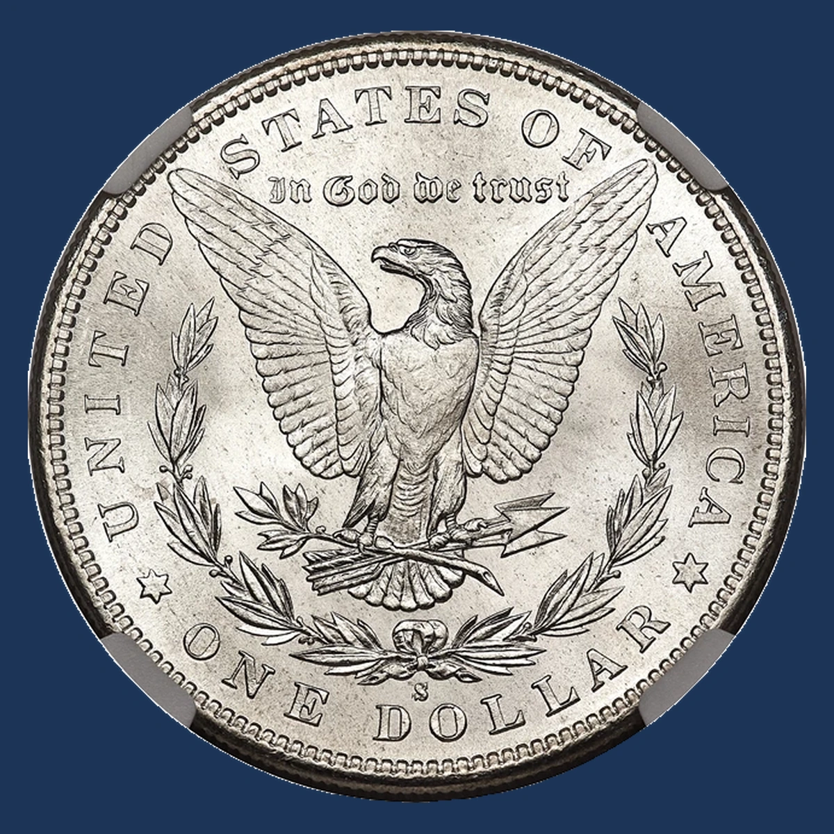 1885 Morgan Silver Dollar: Repunched Mintmark