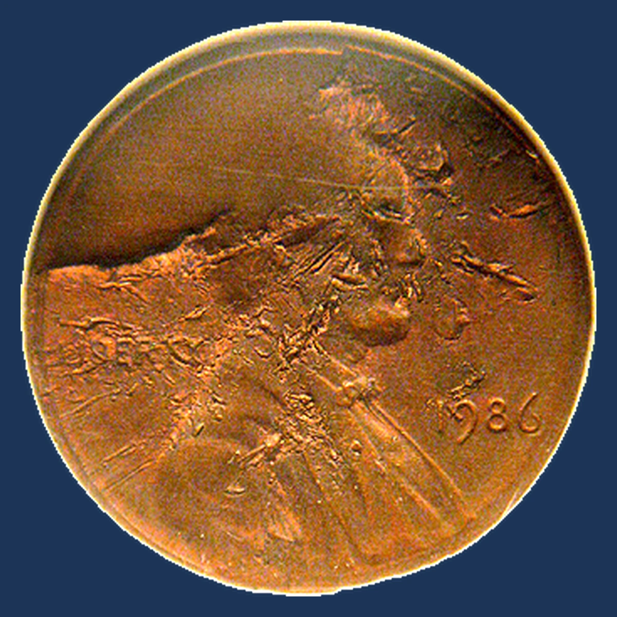 1986 Lincoln Penny: Die Break / Cud