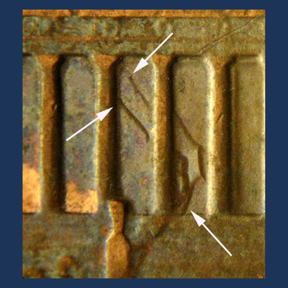 1986 Lincoln Cent (Modern): Die Clash
