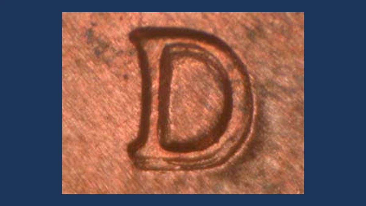 1986 Lincoln Cent (Modern): Repunched Mintmark