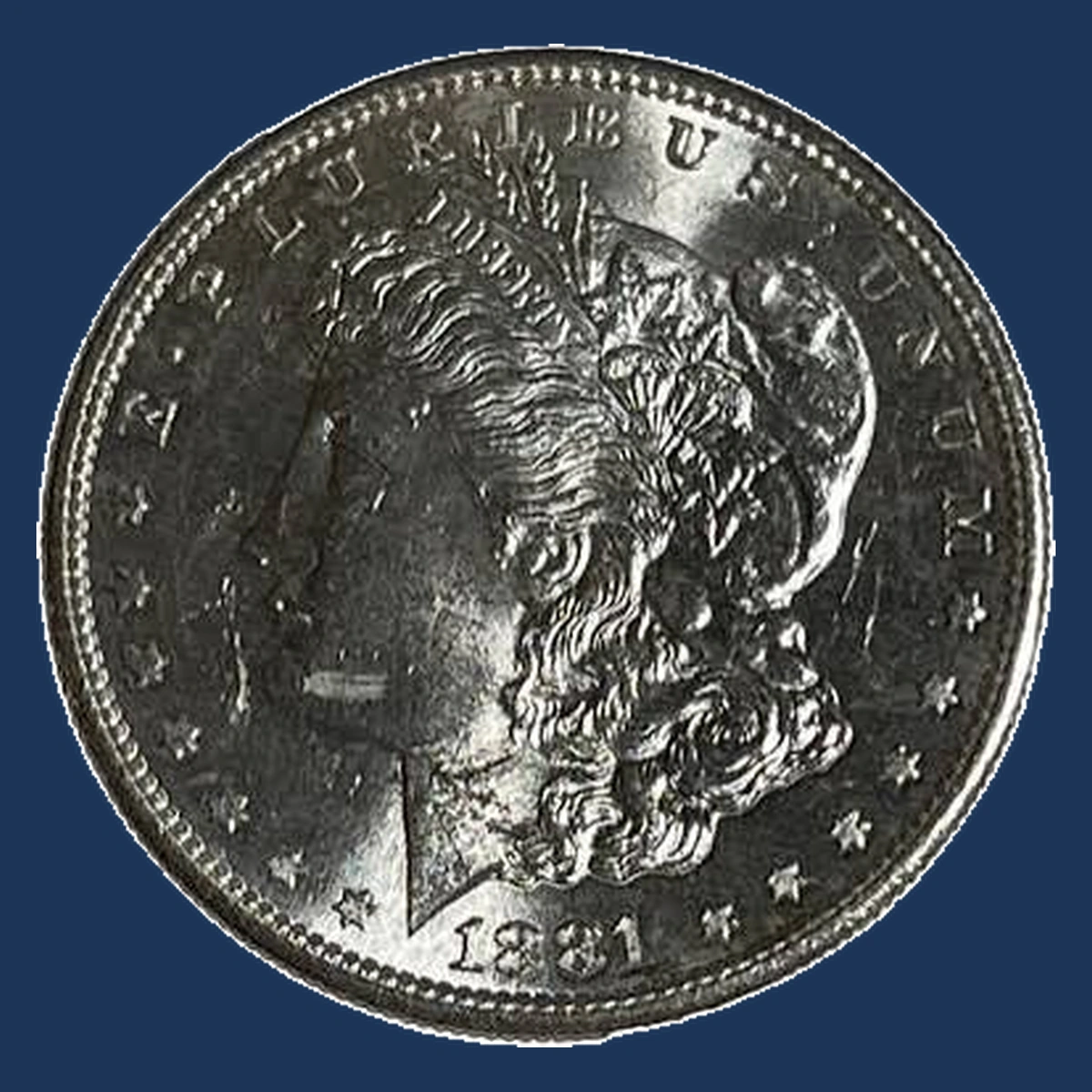 1881 Morgan Dollar: Lamination