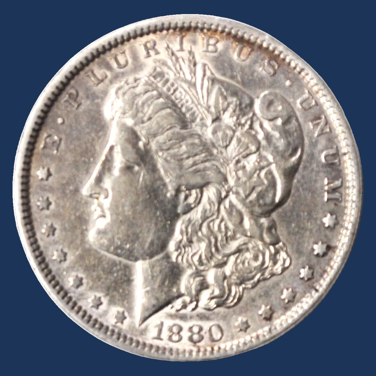 1880 Morgan Dollar: Planchet Flaw