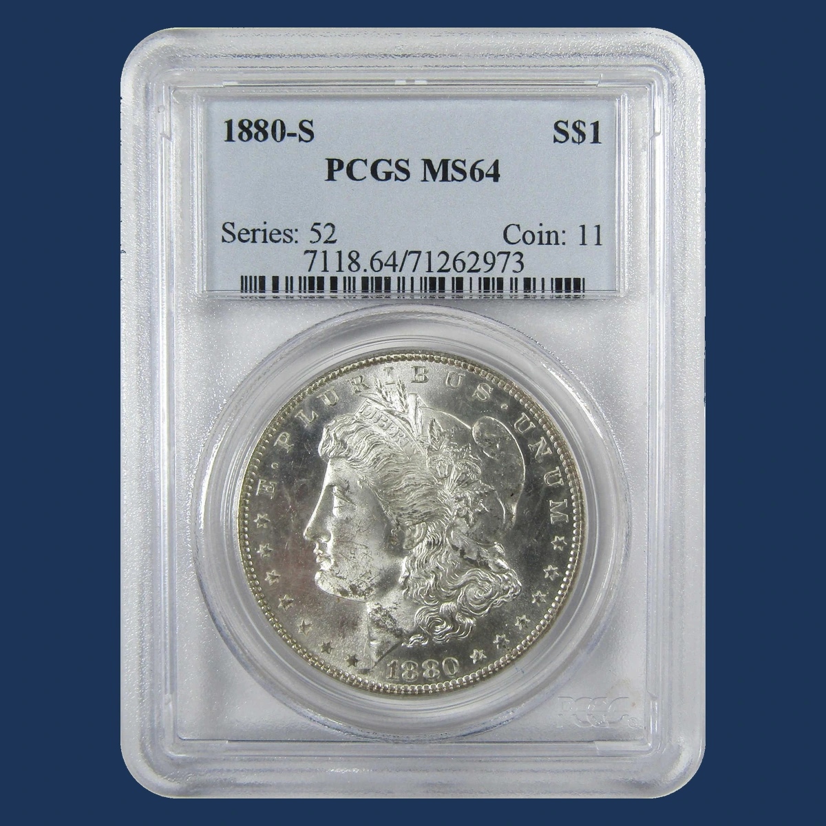 1880 Morgan Dollar: Struck Through