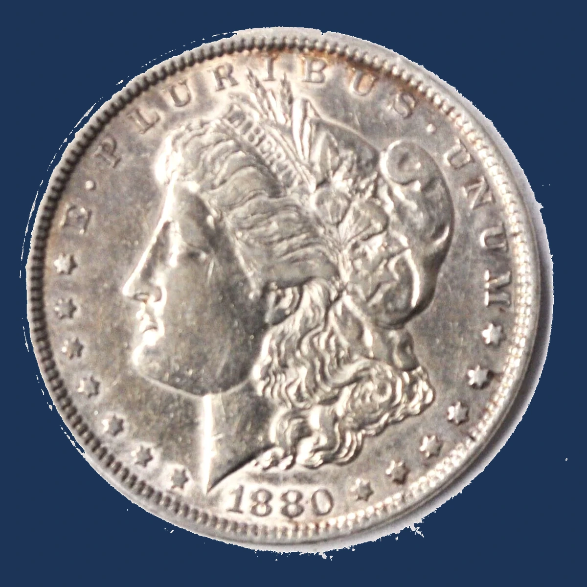 1880 Morgan Dollar: Lamination