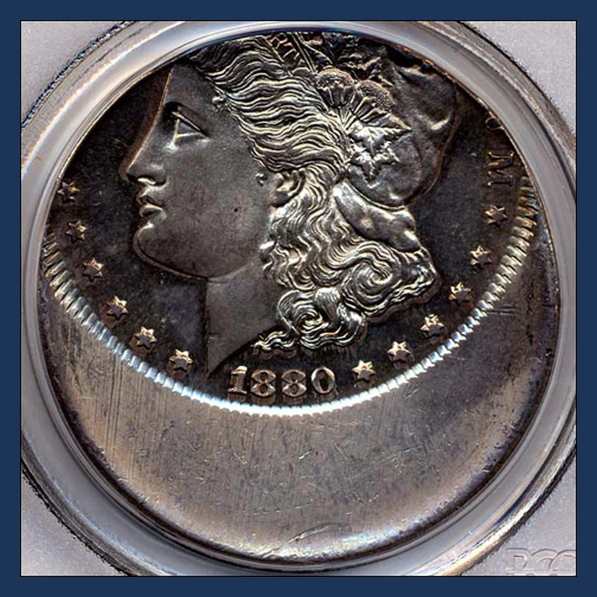 1880 Morgan Dollar: Off Center Strike