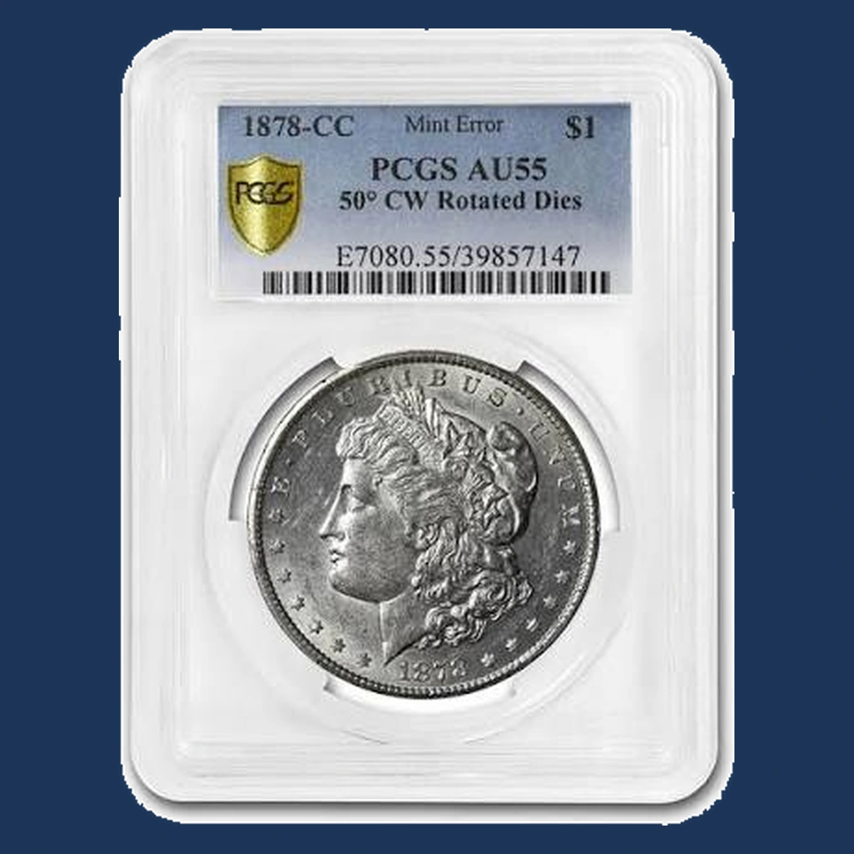 1878 Morgan Silver Dollar: Rotated Dies