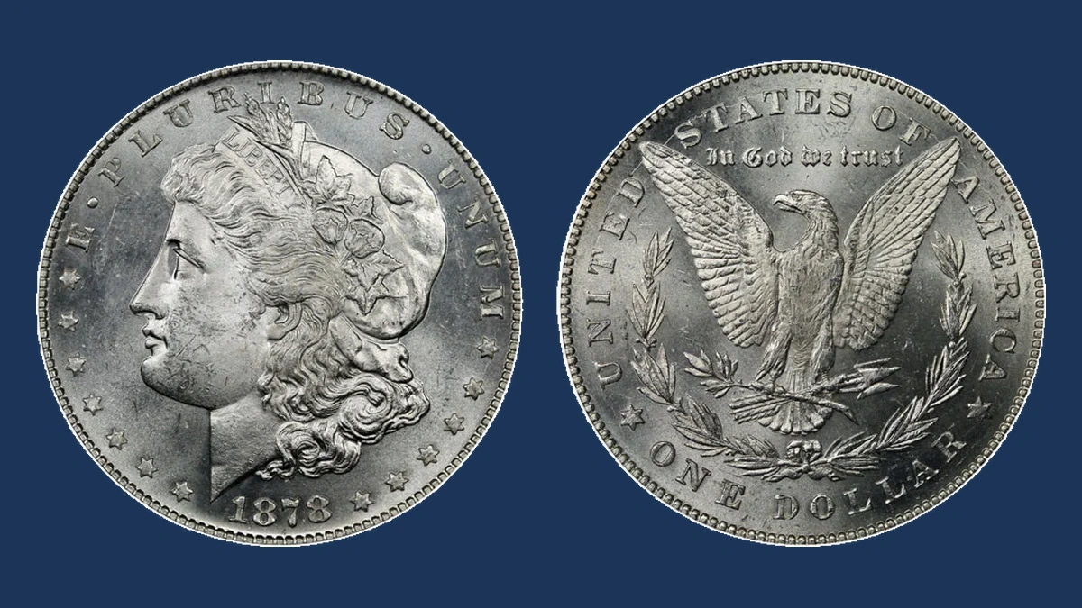 1878 Morgan Dollar: Doubled Die Reverse