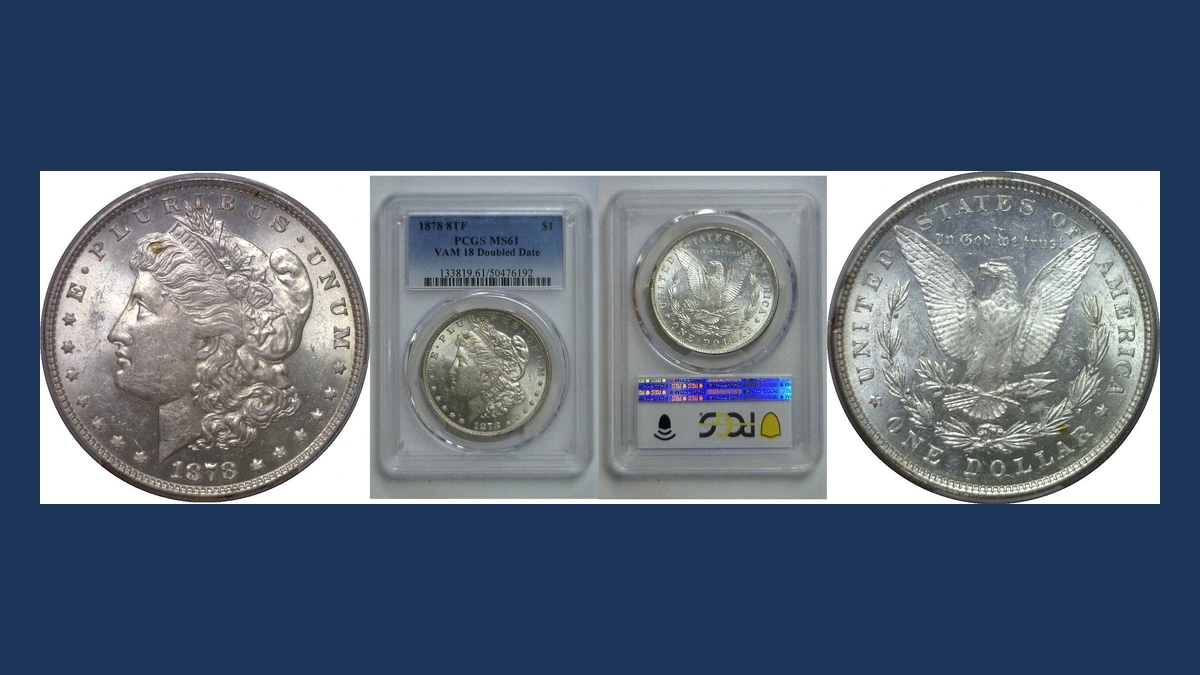 1878 Morgan Dollar: Repunched Date