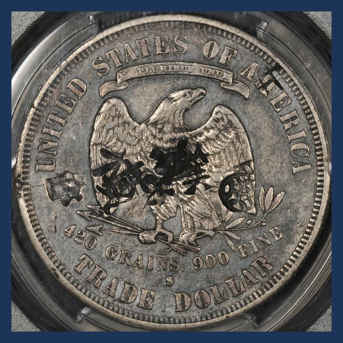 1877 Trade Dollar: Missing Design Detail