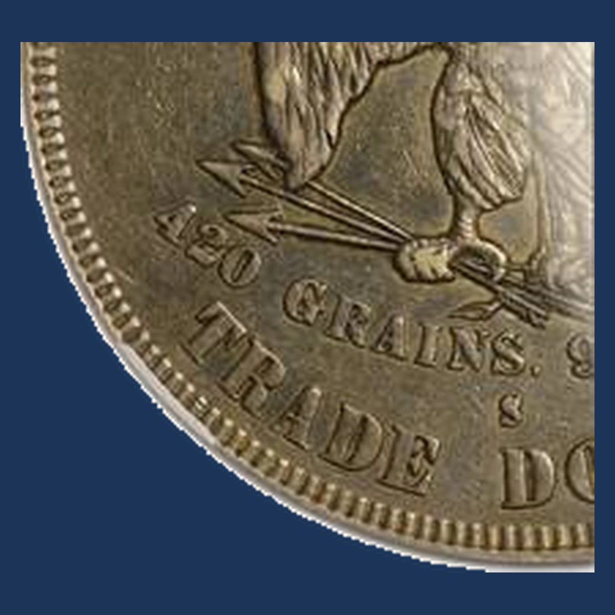 1877 Trade Dollar: Doubled Die Reverse
