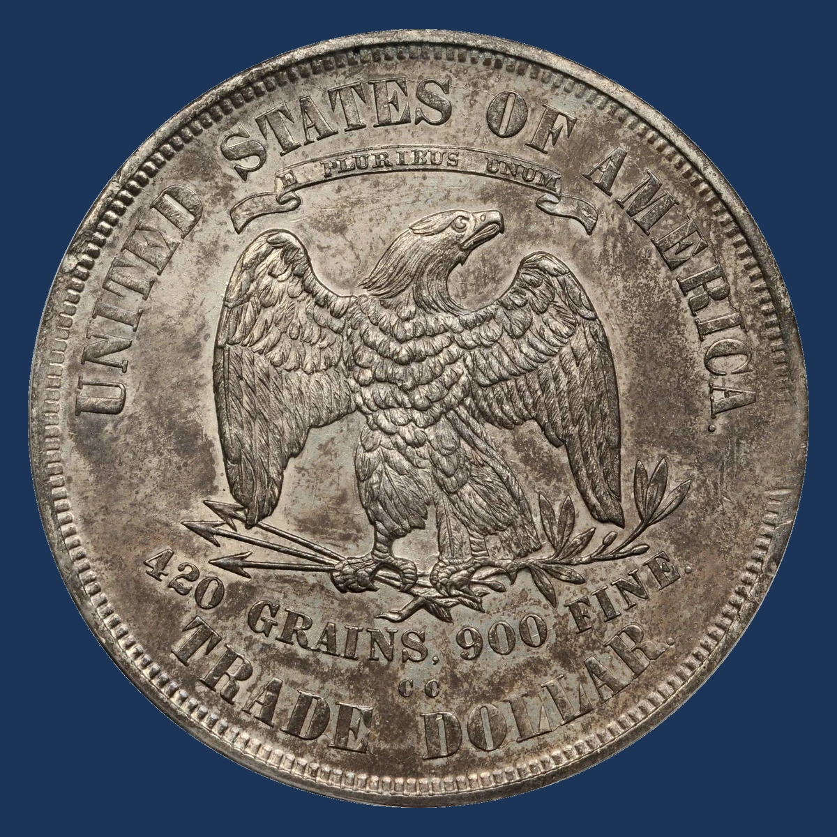 1874 Trade Dollar: Die Crack
