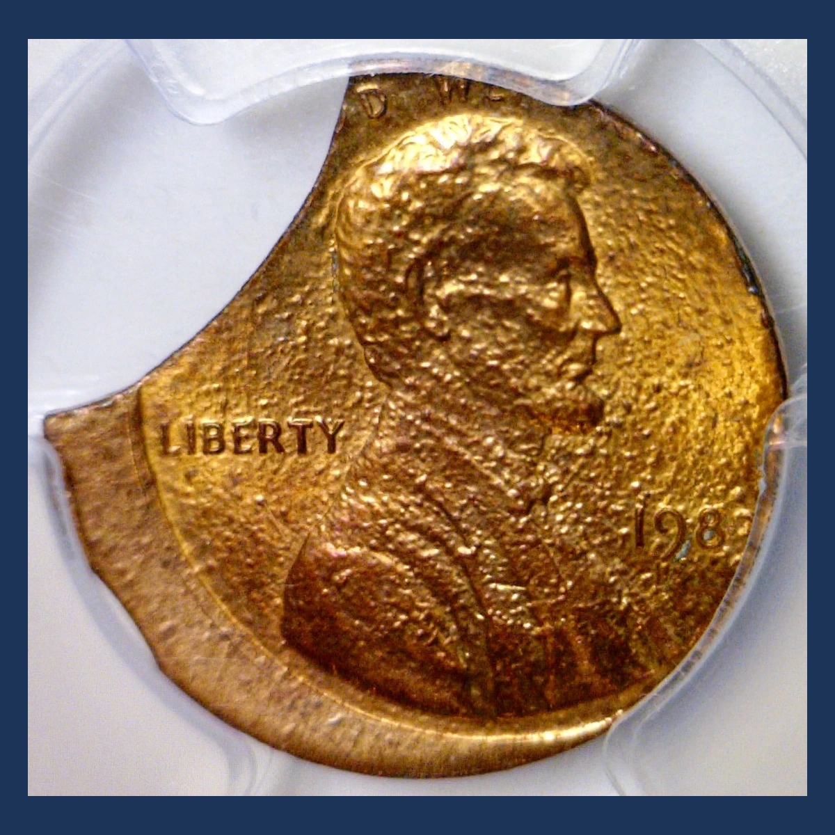 1983 Lincoln Penny: Clipped Planchet
