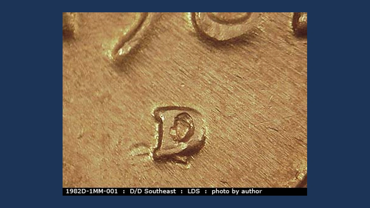 1982 Lincoln Penny: Repunched Mintmark