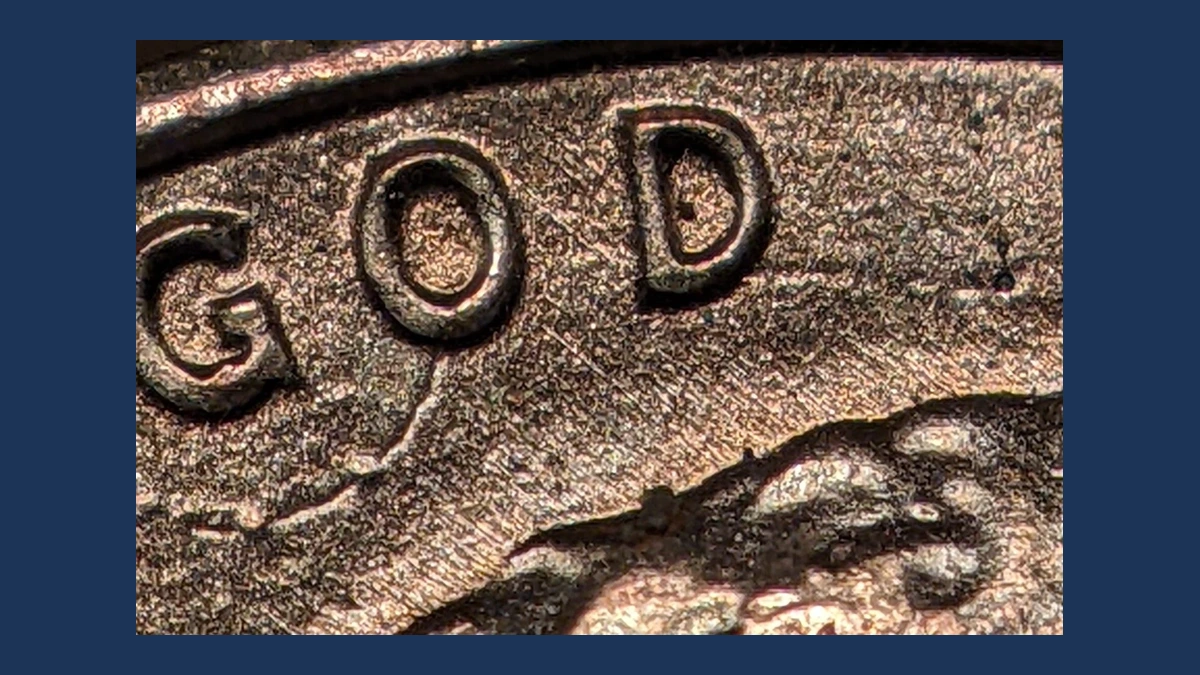 1982 Lincoln Penny: Strike-Through