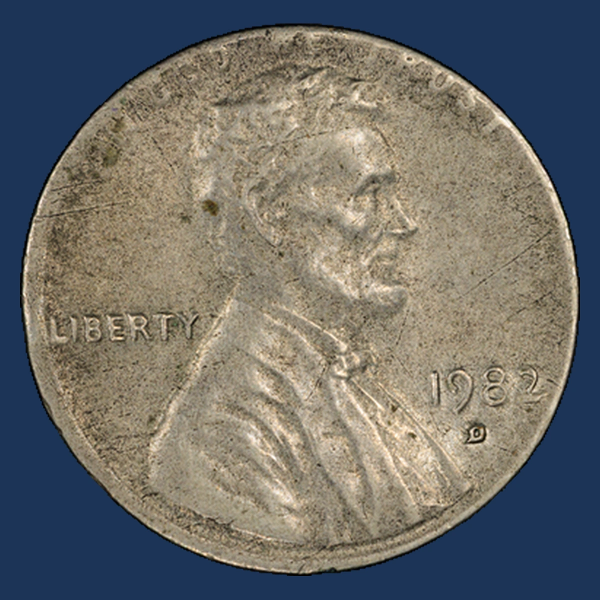 1982 Lincoln Penny: Struck on a Dime Planchet