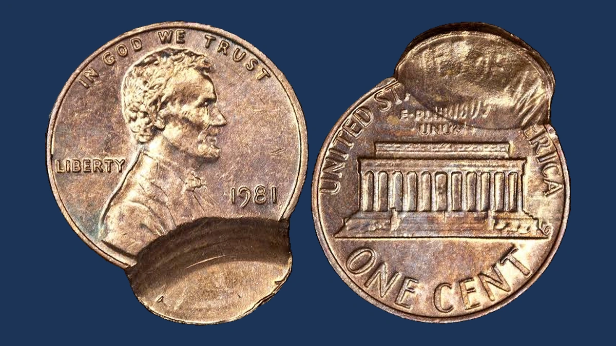 1981 Lincoln Cent (Modern): Brockage