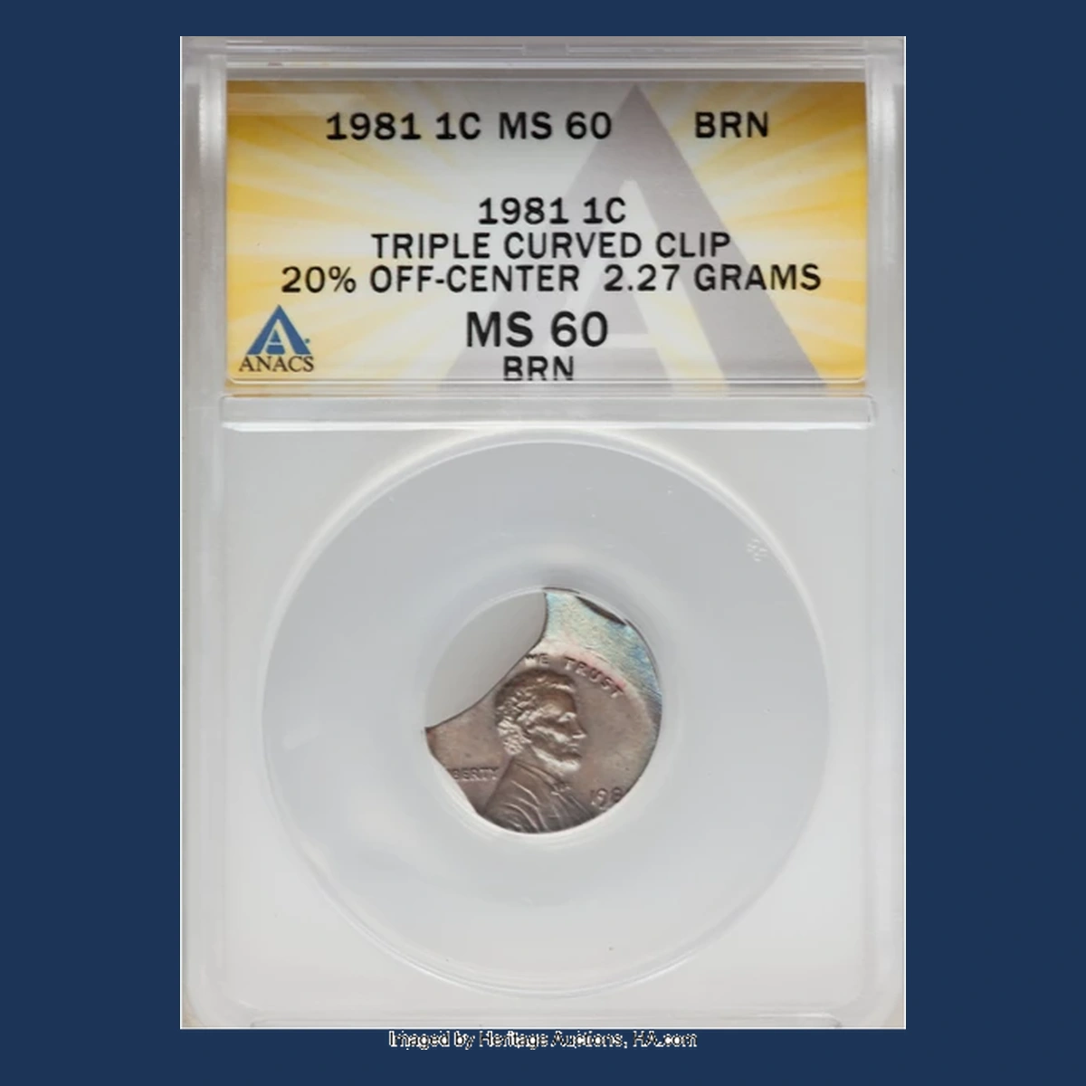 1981 Lincoln Penny: Triple Curved Clip