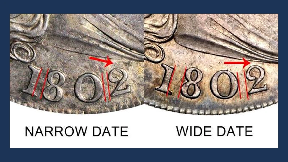 1802 Draped Bust Dollar: Overdate