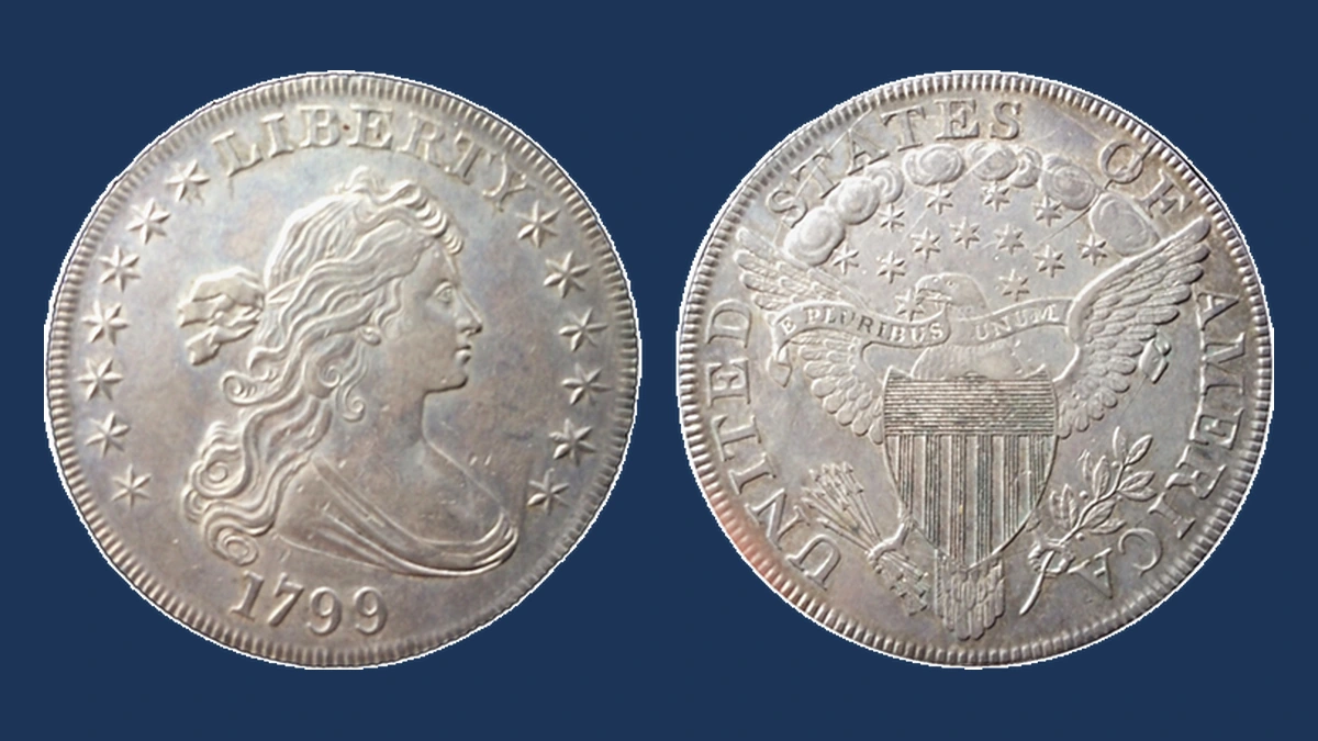1799 Draped Bust Dollar: Die Crack / Die Chip