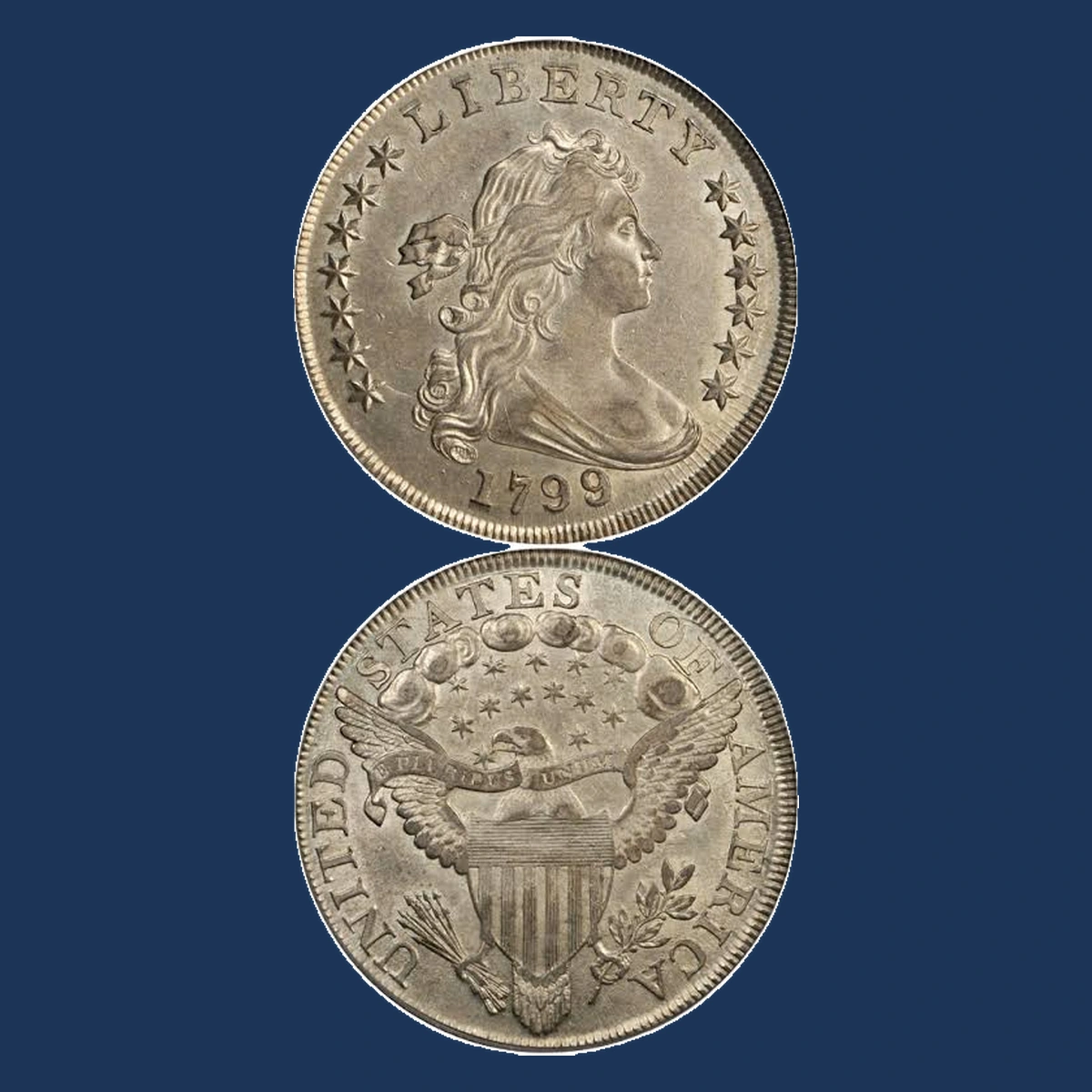 1799 Draped Bust Dollar: Overdate