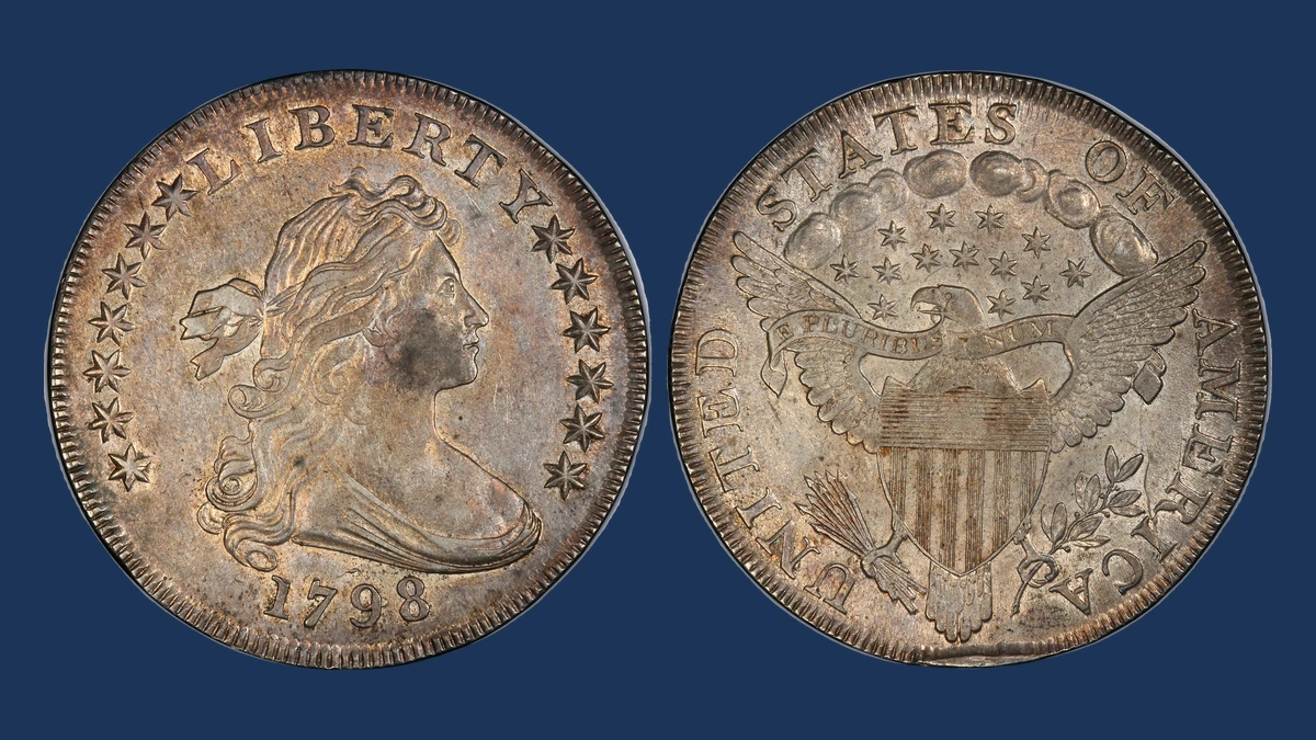 1798 Draped Bust Dollar: Clashed Dies