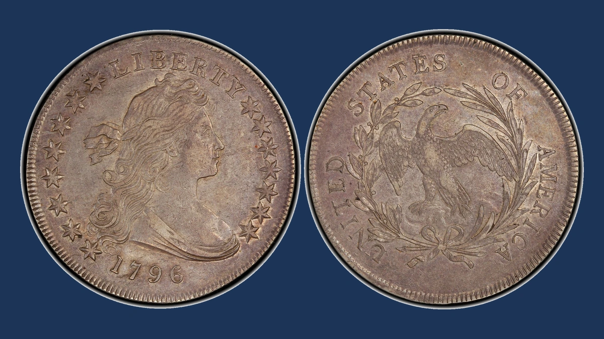 1796 Draped Bust Dollar: Misaligned Die