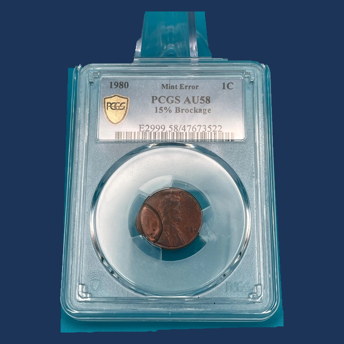 1980 Lincoln Cent (Modern): Brockage