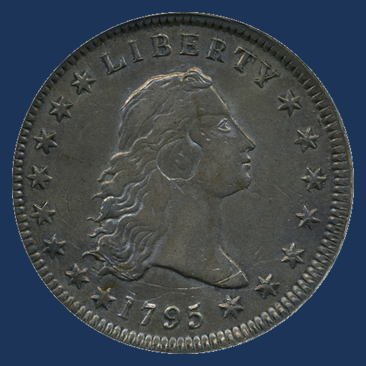 1795 Flowing Hair Dollar: Overstrike / Double Denomination
