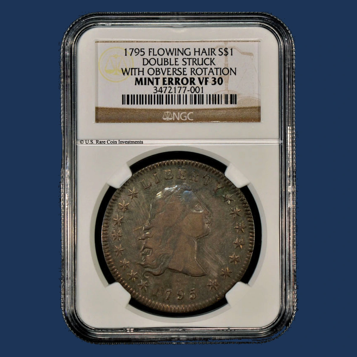 1795 Flowing Hair Dollar: Multiple Strike