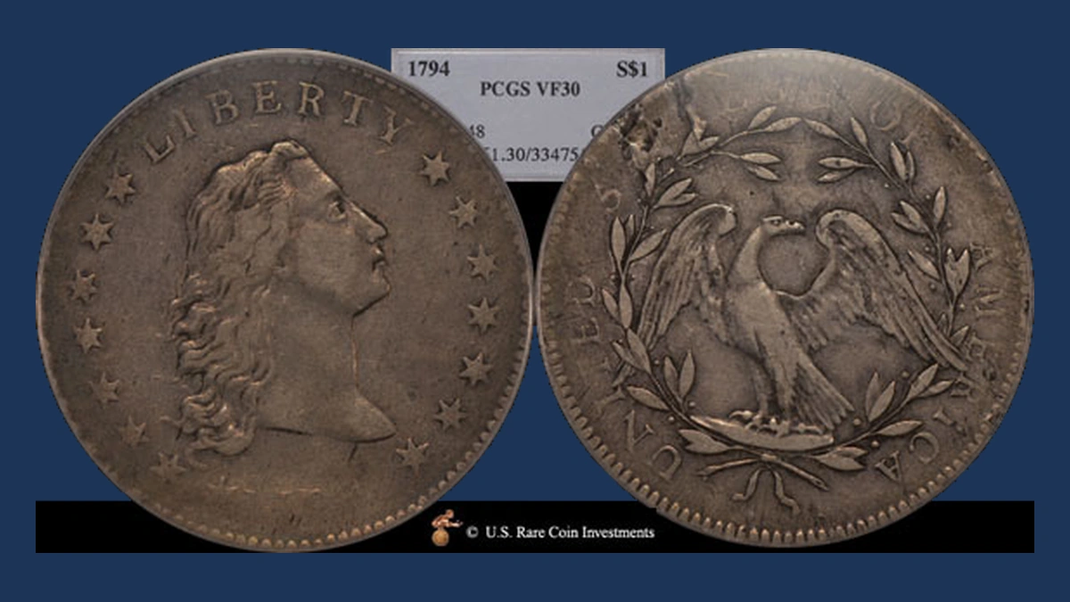 1794 Flowing Hair Dollar: Misaligned Die