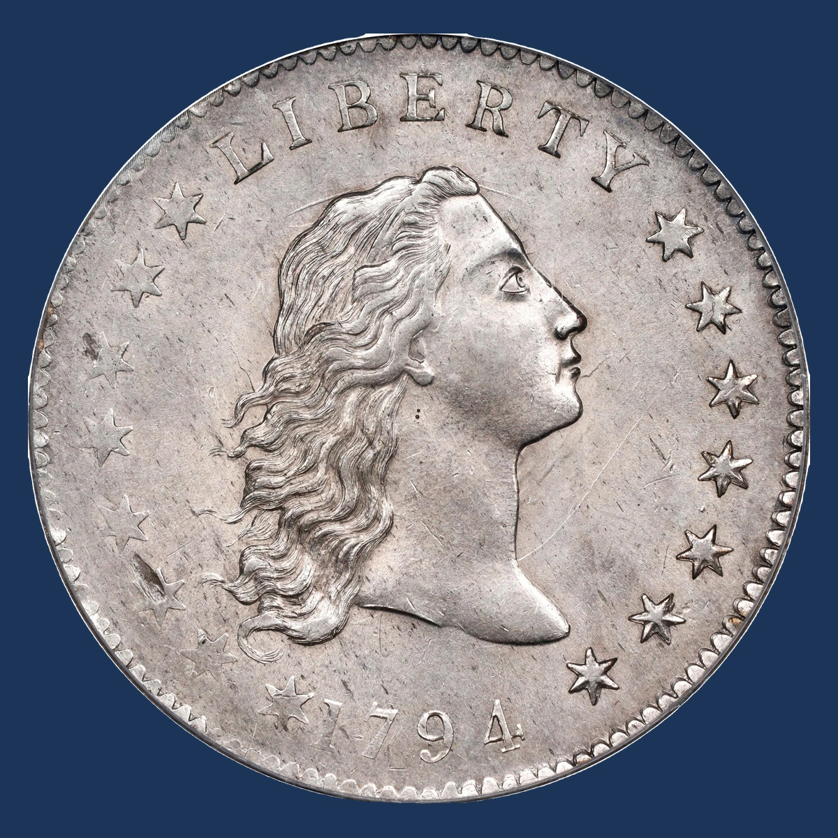 1794 Flowing Hair Dollar: Planchet Flaw