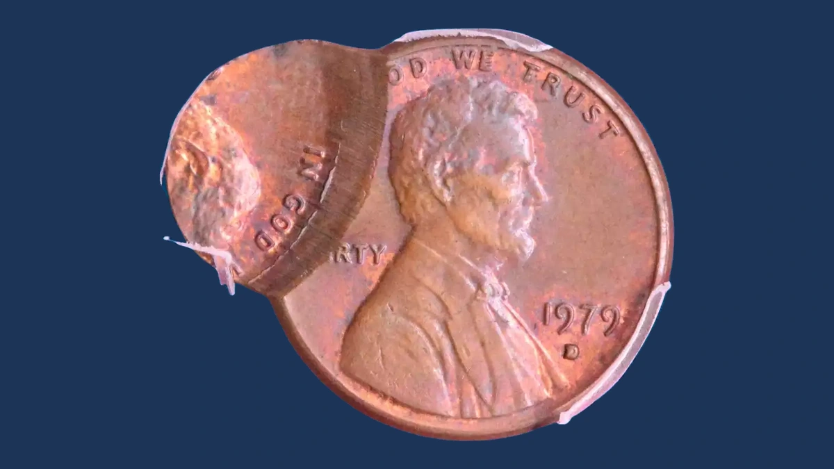 1979 Lincoln Penny: Double Strike, Second Off Center