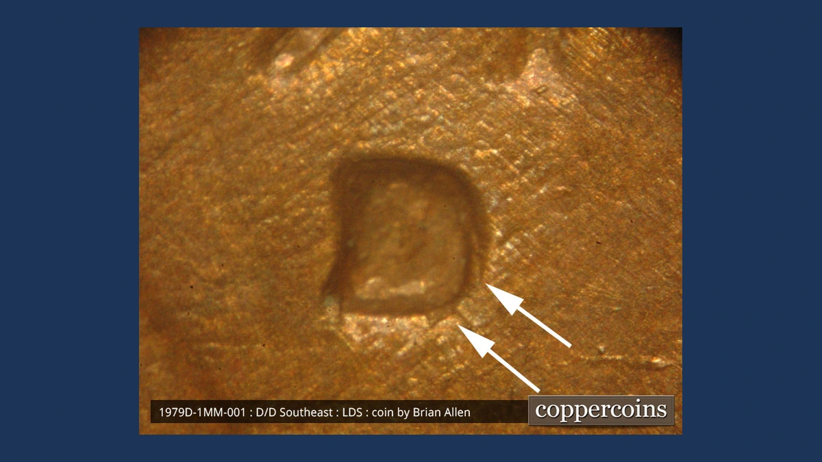 1979 Lincoln Penny: Repunched Mintmark