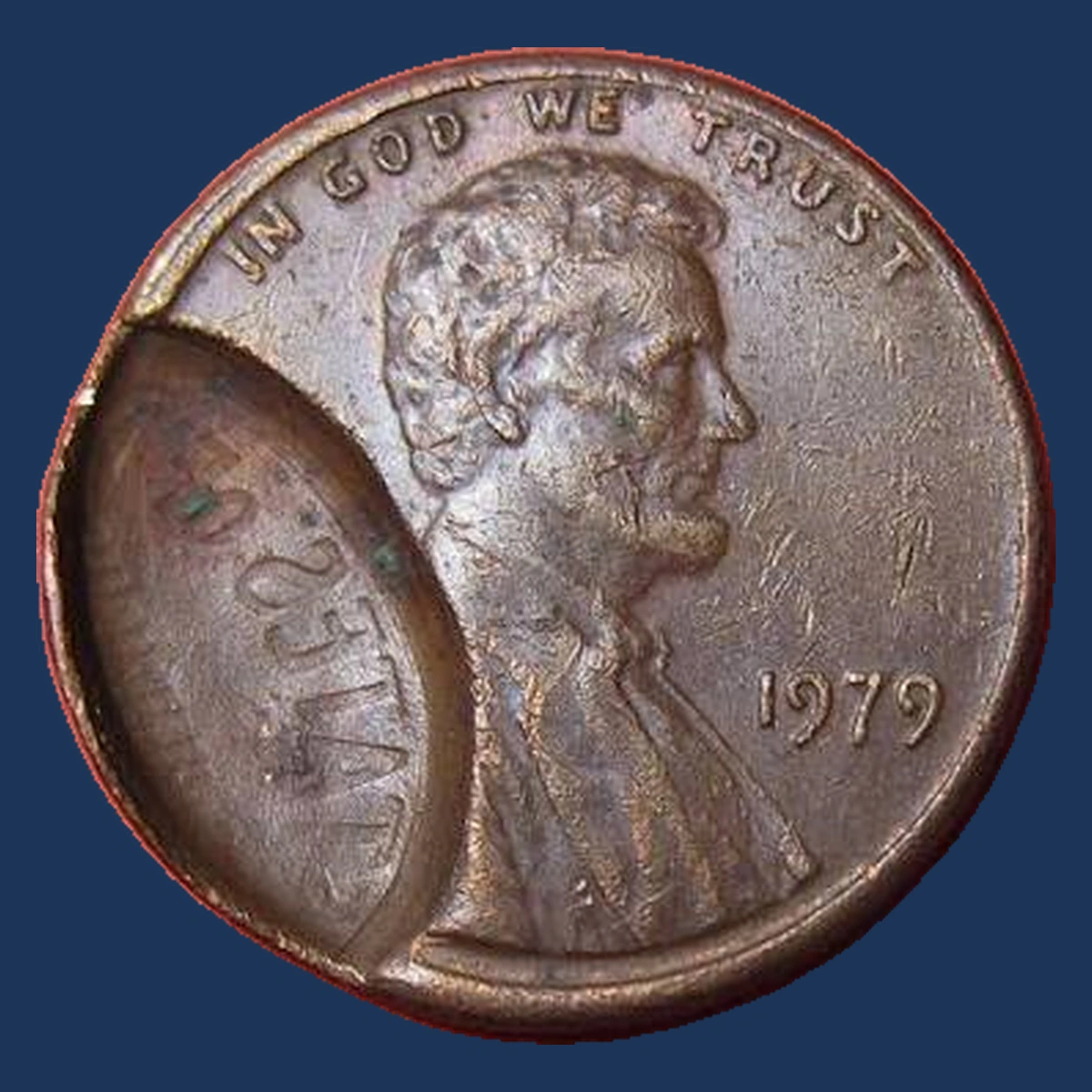 1979 Lincoln Cent (Modern): Brockage