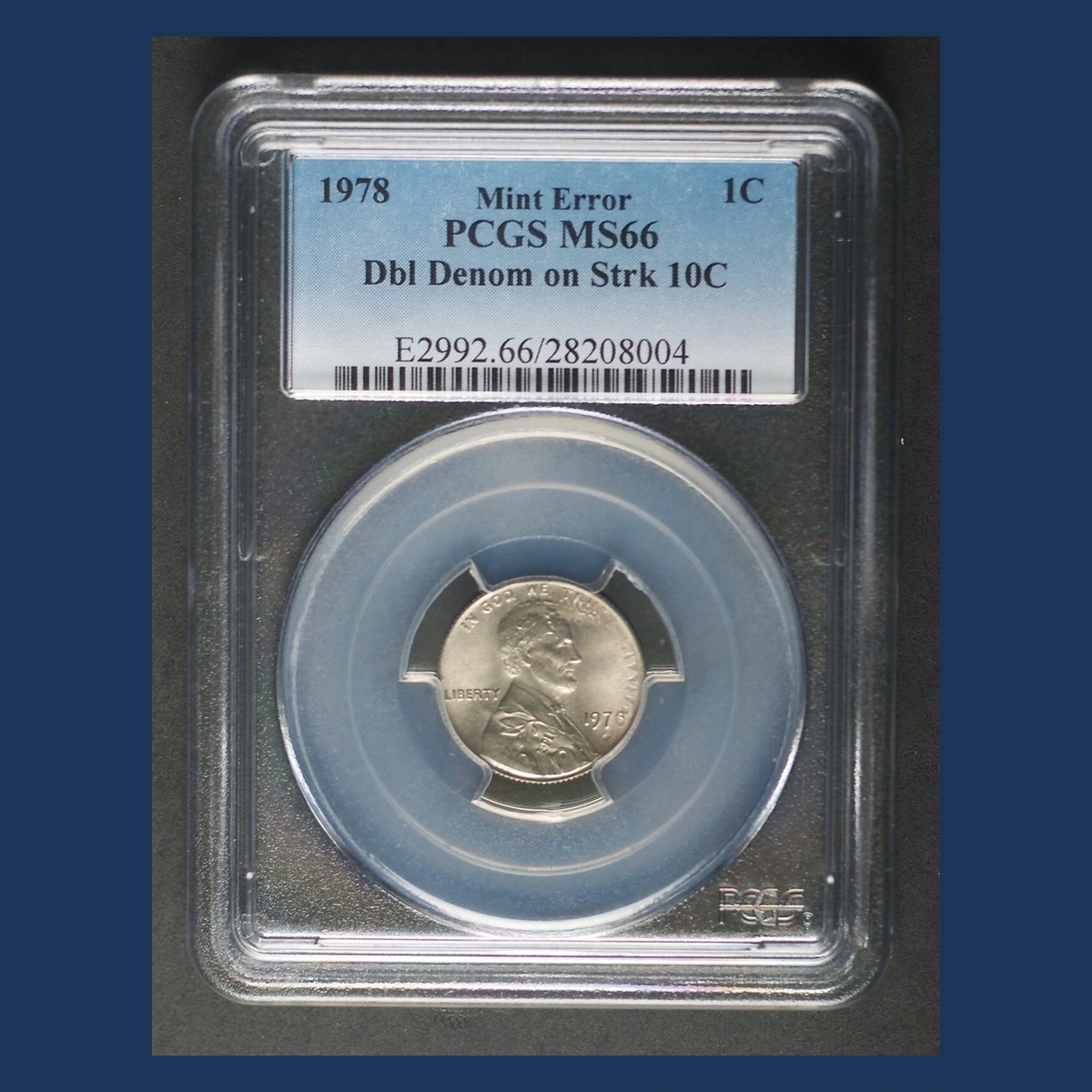 1978 Lincoln Cent (Modern): Overstrike / Double Denomination