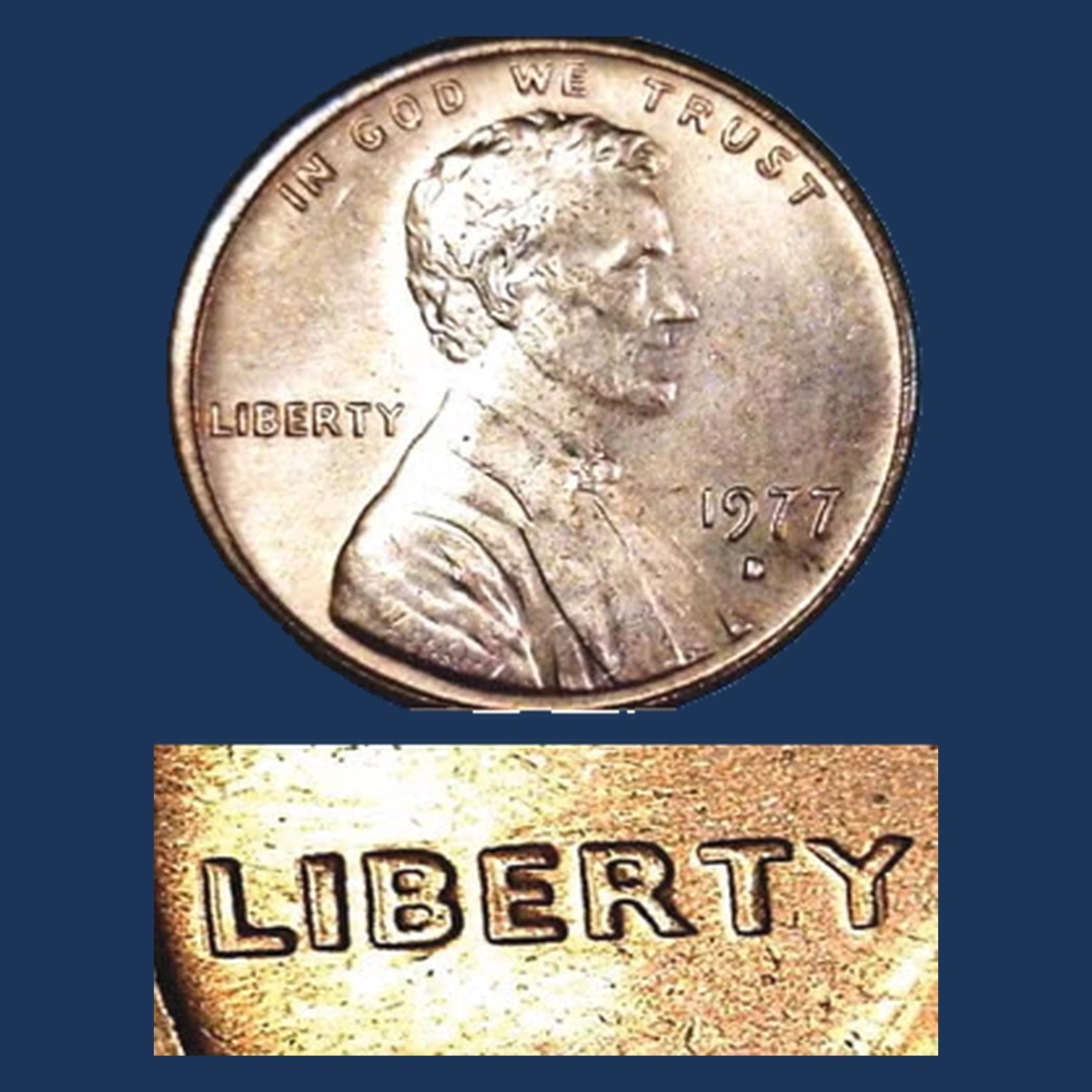1977 Lincoln Penny: Doubled Die Obverse