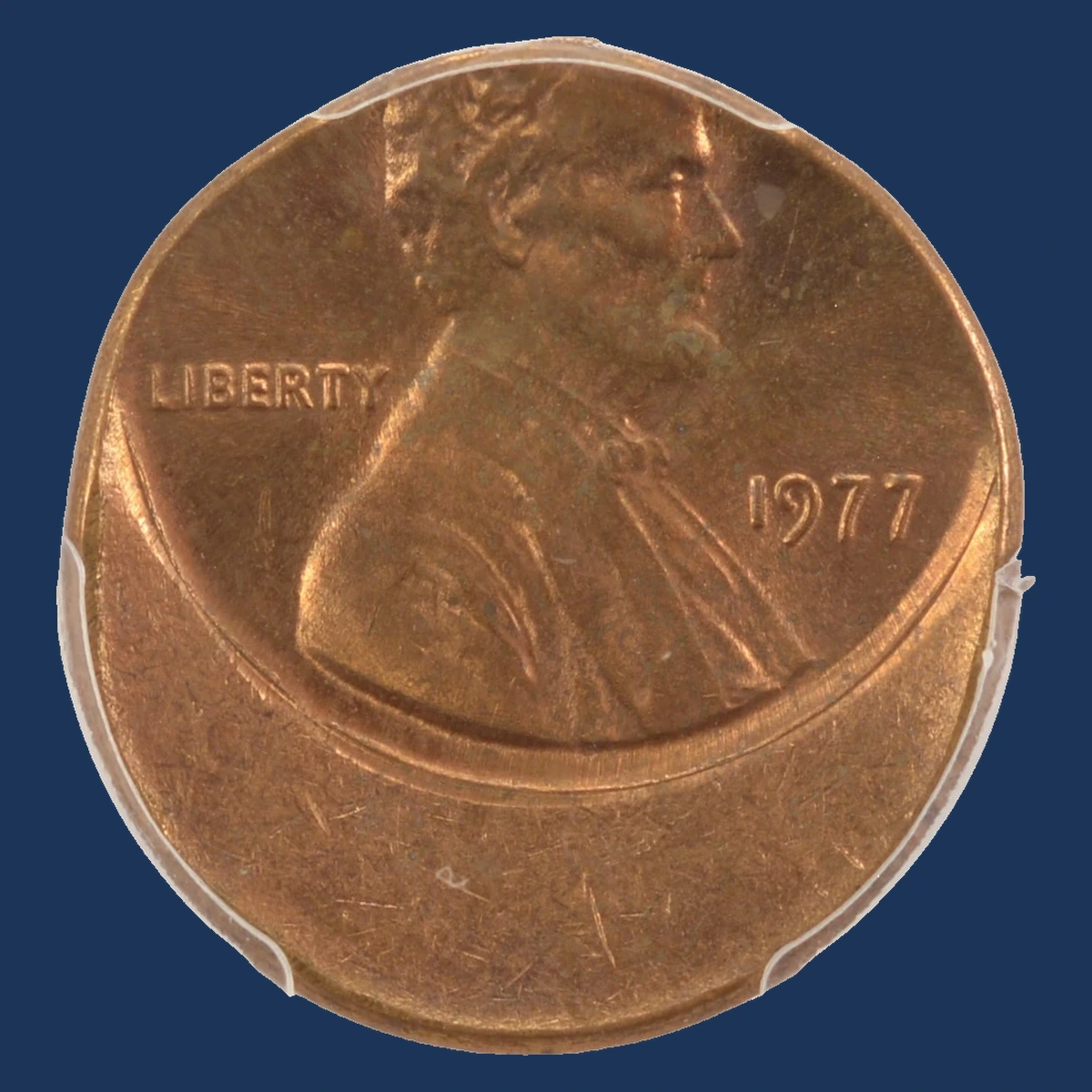 1977 Lincoln Penny: Off-Center Strike