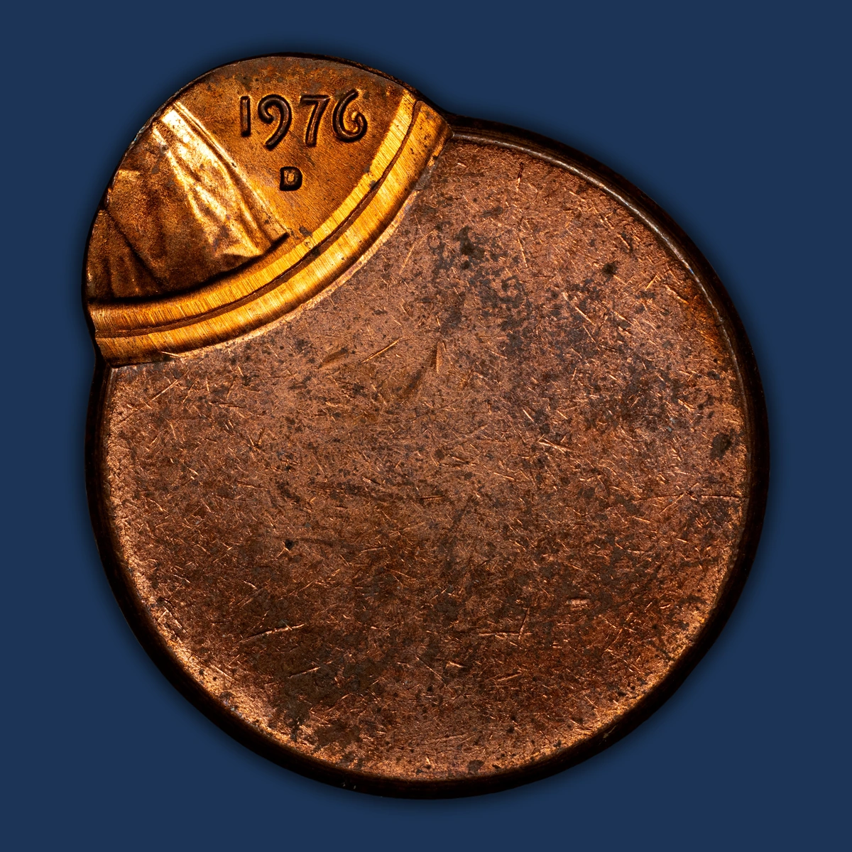 1976 Lincoln Penny: Off-Center Strike