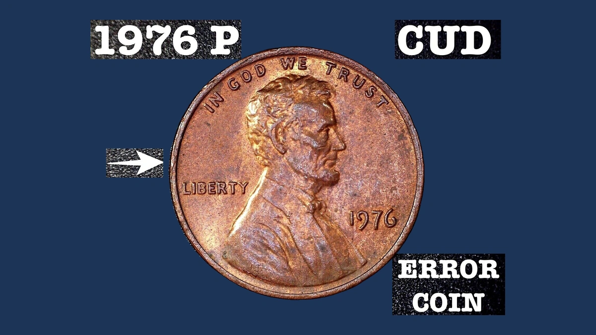 1976 Lincoln Penny: Obverse Die Break