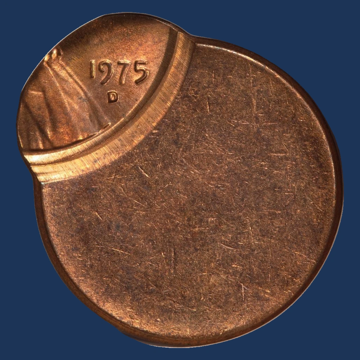1975 Lincoln Penny: Off-Center Strike