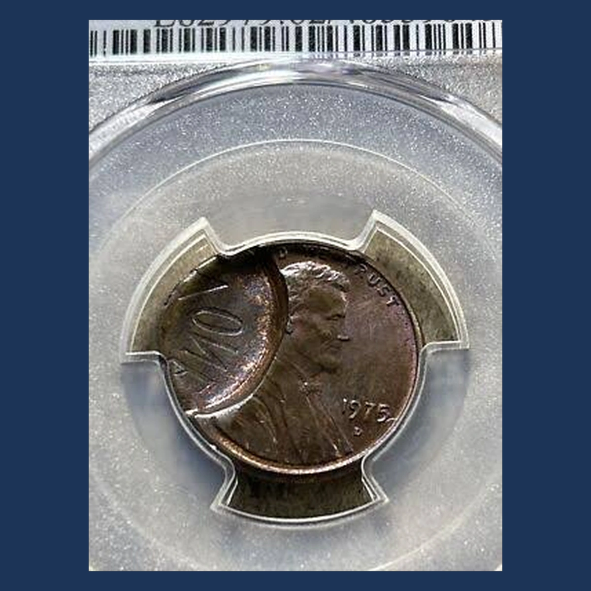 1975 Lincoln Cent (Modern): Brockage