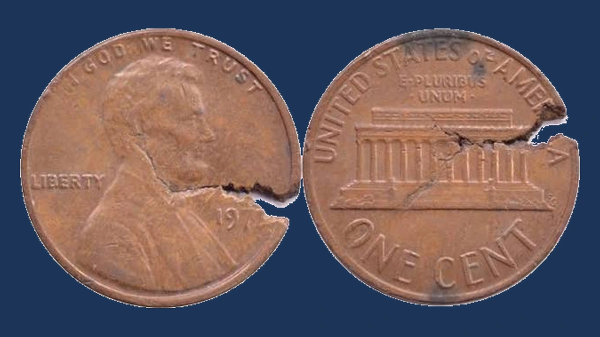 1975 Lincoln Cent (Modern): Planchet Crack