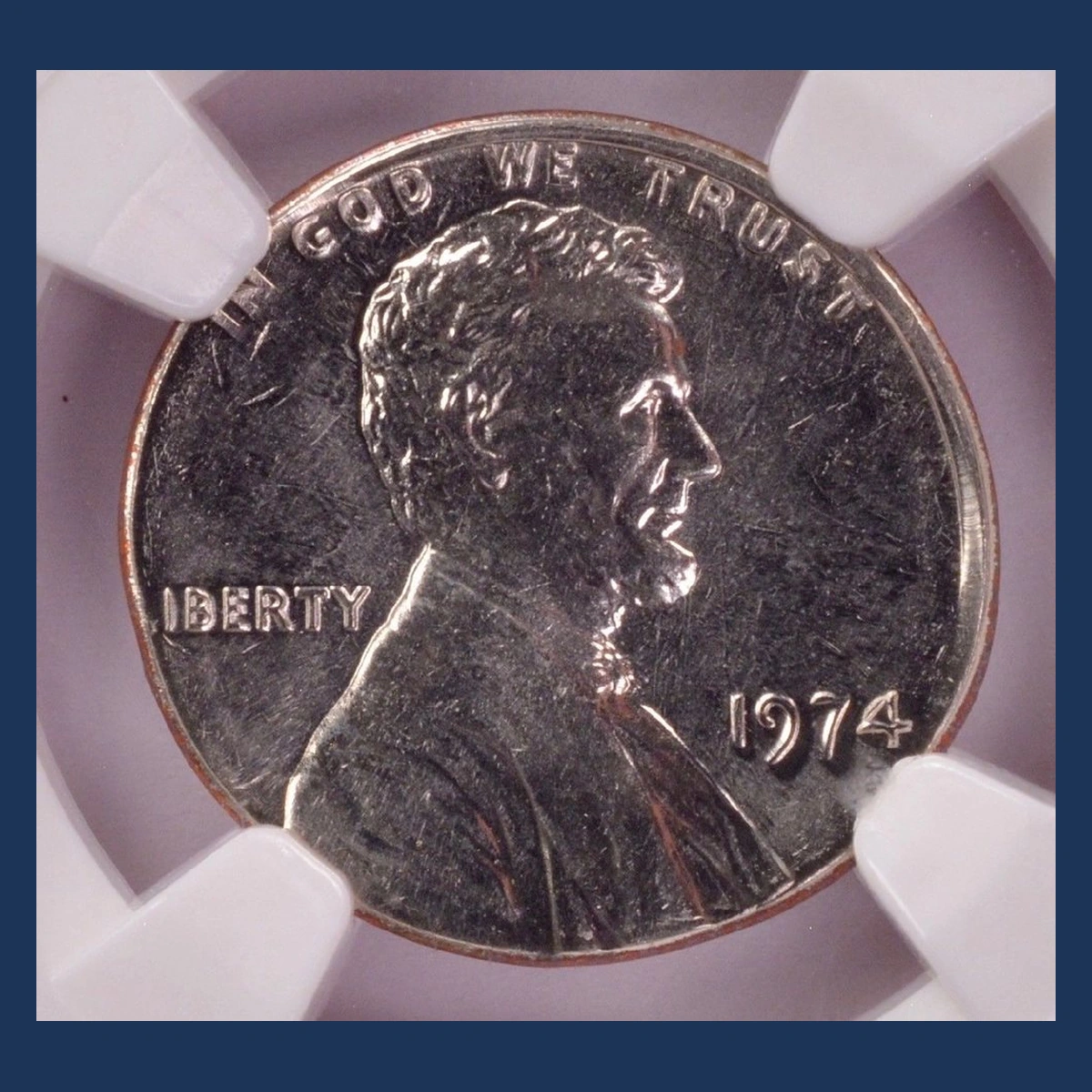 1974 Lincoln Penny: Struck on a Dime Planchet
