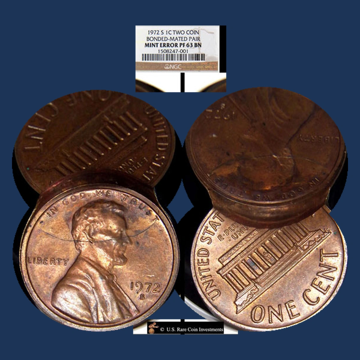 1972 Lincoln Cent (Modern): Mated Pair