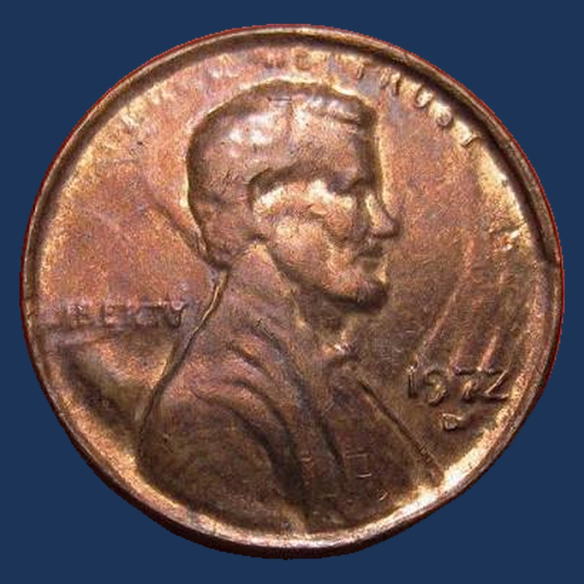 1972 Lincoln Penny: Struck-Through Error